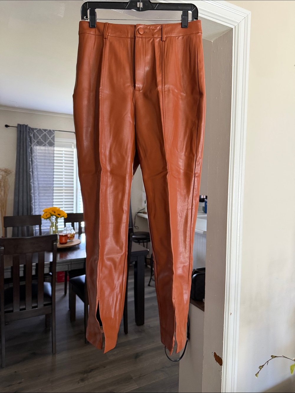 High-Rise Brown Tailored Women's Trousers